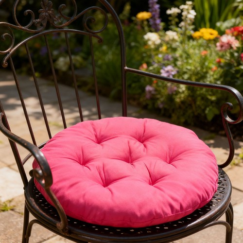 Solid round chair seat pad - round,