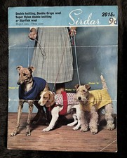 Vintage SIRDAR (Number 2015)  DOG COAT ORIGINAL KNITTING PATTERN 3 Designs Sizes