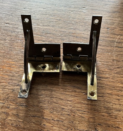 Pair salvaged antique brass - pair,