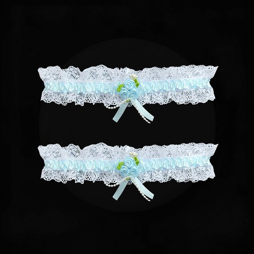 2pack satin lace garter belts - lace,