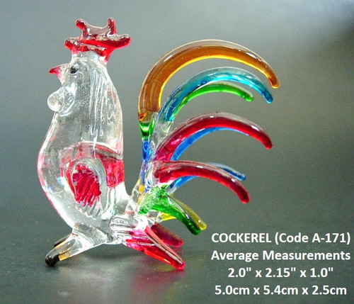 Glass cockerel chicken farm - cockerel,