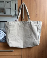 Beige large Lazy tote bag with Oaf pockets