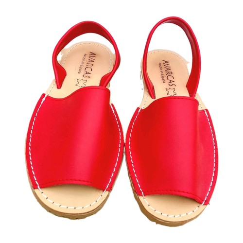 Avarcas size red leather - 4,