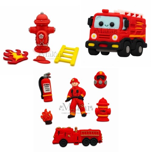 Firefighter fondant cake - fondant,