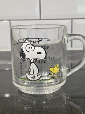 Vintage Snoopy glass mug "I'm