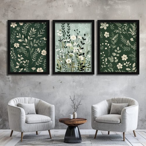 Set sage green - set, art