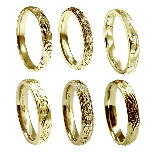 Hand engraved 18ct yellow gold - hand,