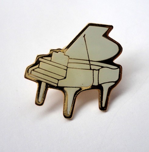 Grand piano lapel pin - piano,