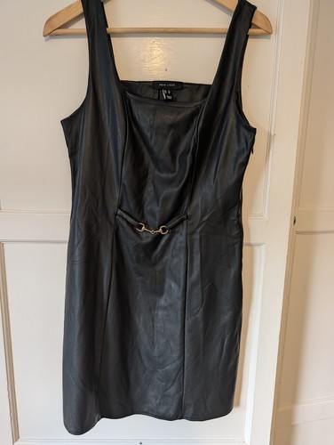 New look blk faux leather - 12,