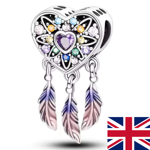 S925 sterling silver charm - silver,