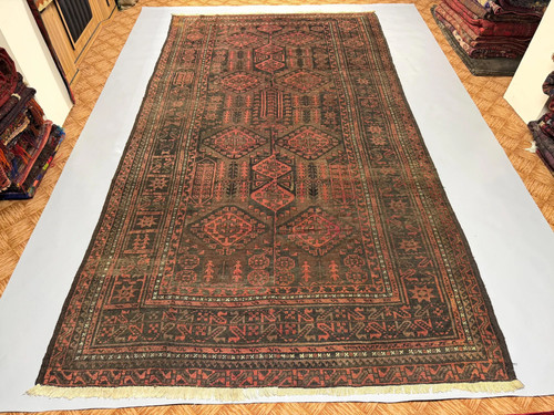7x13 vintage afghan baluchi - afghan,