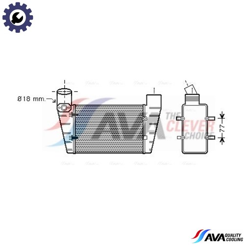 Charge air cooler ai4225 - air, for