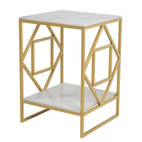 Tier square end table - 2-tier,