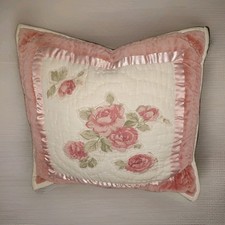 Vintage roses pattern Laura Ashley cushion 16"x 16"