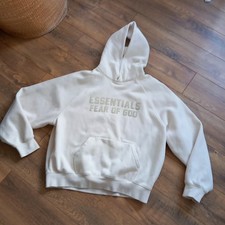 Essentials Fear Of God Hoodie Stretch Limo SS22 Cream Size S
