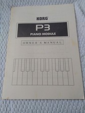 Korg P3 Piano Midi Module Original Owner's Manual Operation Booklet (1988)
