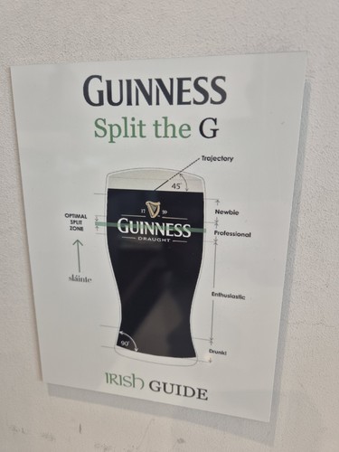 Guinness split the - the, tin