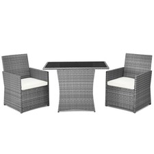 Costway 3PCS Patio Rattan