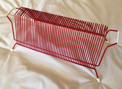 Vintage red wire - wire, rack