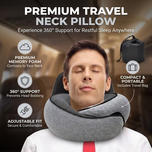 Travel neck pillow memory - travel, foam