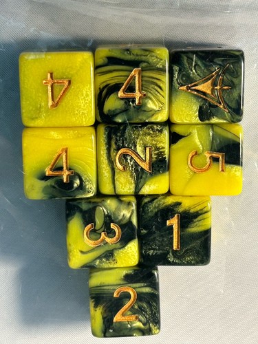 Elder yellow sign dice game - sign, d6
