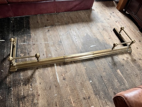 Adjustable brass fire fender - adjustable,