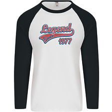 Legend Since 48th Birthday 1977 Mens L/S Baseball T-Shirt