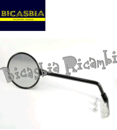 7266 black round mirror - mirror, left