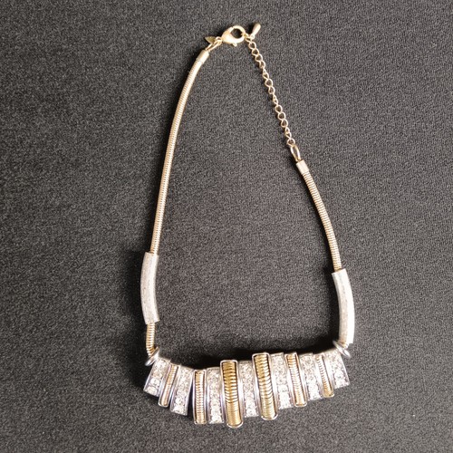 Faux diamond necklace - faux,
