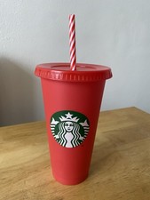 Plastic Starbucks Cup & Straw