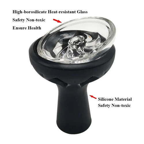 Silicone glass hookah - glass,