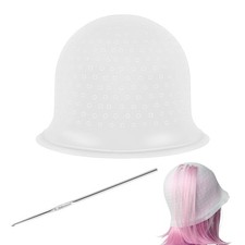Hair Highlighting Cap and Hook Kit Silicone Reusable Streaking Caps for Hair Dye