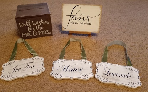 Lot wedding signs and - 5,
