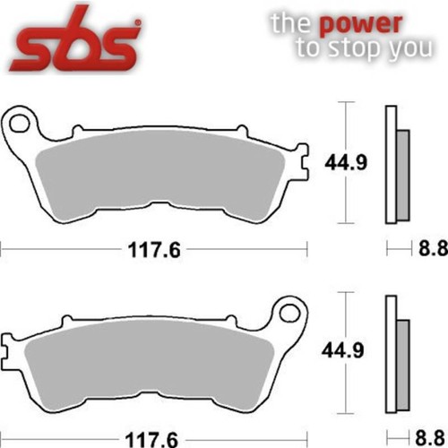 828hs front brake pads - front,