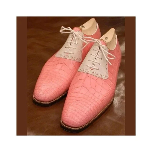 Handcraft pink crocodile - pink,