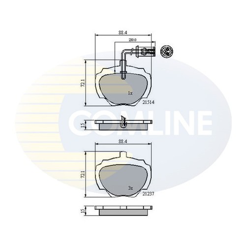 Brake pads set for - set, rover
