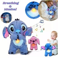 BLUE STITCH BREATHING MUSICAL SOOTHING DOLL SLEEP TOYS ANXIETY RELIEF TEDDY TOYS
