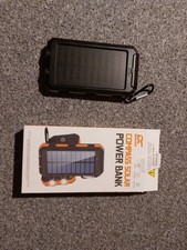 Camping And Hiking Power Bank Solar Charged With Built In Compass.