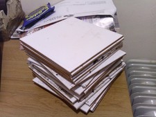 Twenty 6" X 6" White Tiles