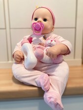 ? RETIRED ZAPF 2011 BABY CHOU CHOU DOLL ? CLOTHES ONSIE + DUMMY/BOTTLE