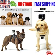 For GoPro HD Hero Camera Adjustable dogs Pets Harness Back & Chest Belt Mount