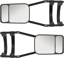 Pair Towing Mirrors Heavy Duty Multi Fit Clamp On Towing Caravan 4X4 Trailer UK