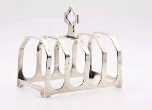 Antique silver toast rack - toast,