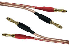 electrosmart 2m Speaker Cable with Fitted 4mm Banana Plug Connectors Amplifier