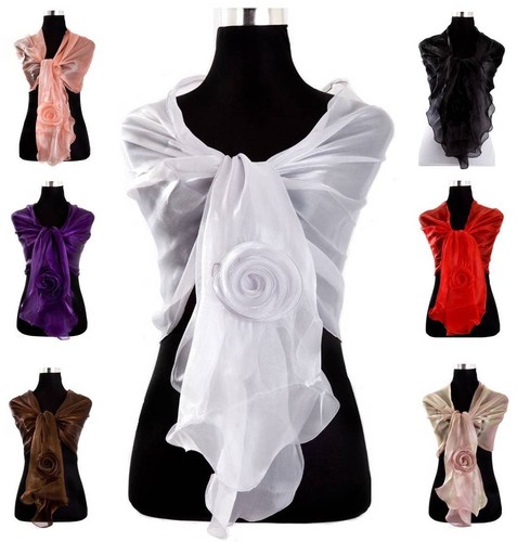 Silky wrap stole shawl with - silky,