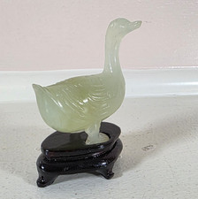 Vintage Nephrite Jade Duck