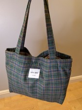 Tote bag, tartan, shoulder bag, Christmas, Laptop bag.