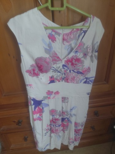 White floral joules - white, dress