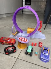 Hot Wheels Disney/Pixar Cars Showtime loop playset Used Exc Complete Cond Extras