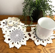 Handmade crochet coasters - handmade,